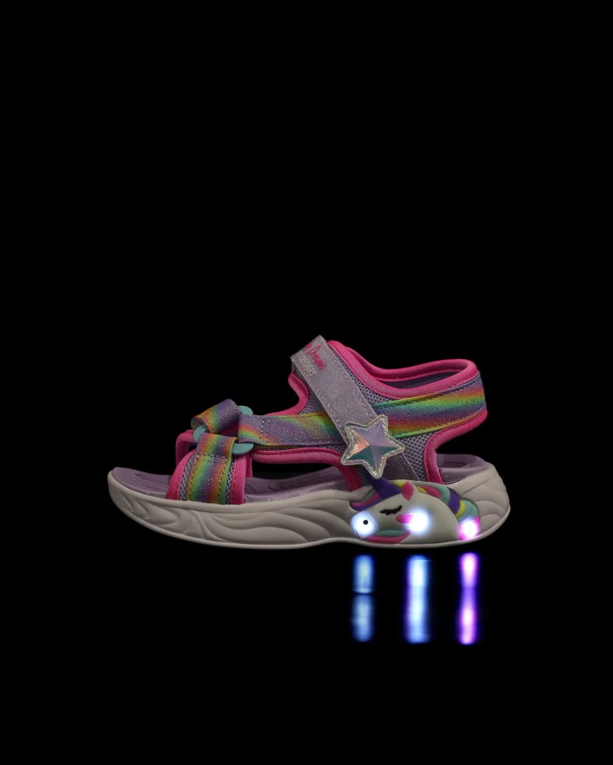 Skechers Unicorn Dreams Sandal - Dreamy Unicorns Küçük Kız Çocuk Mor Işıklı Sandalet — Pembe · 303107N-LVMT (8/8)