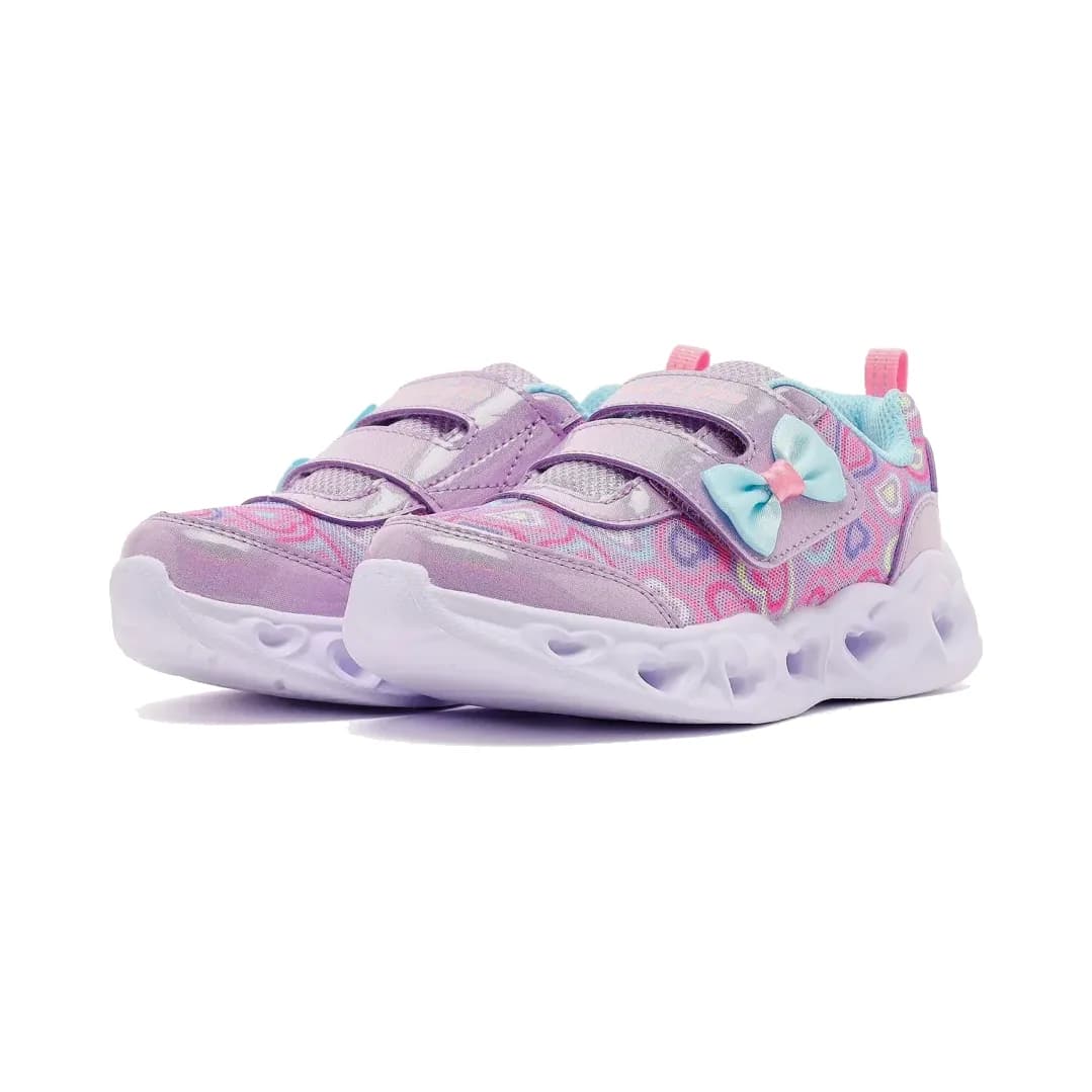 Skechers Heart Lights - Boogie Land Küçük Kız Çocuk Mor Işıklı Spor Ayakkabı · 303258N-LVMT (3/6)
