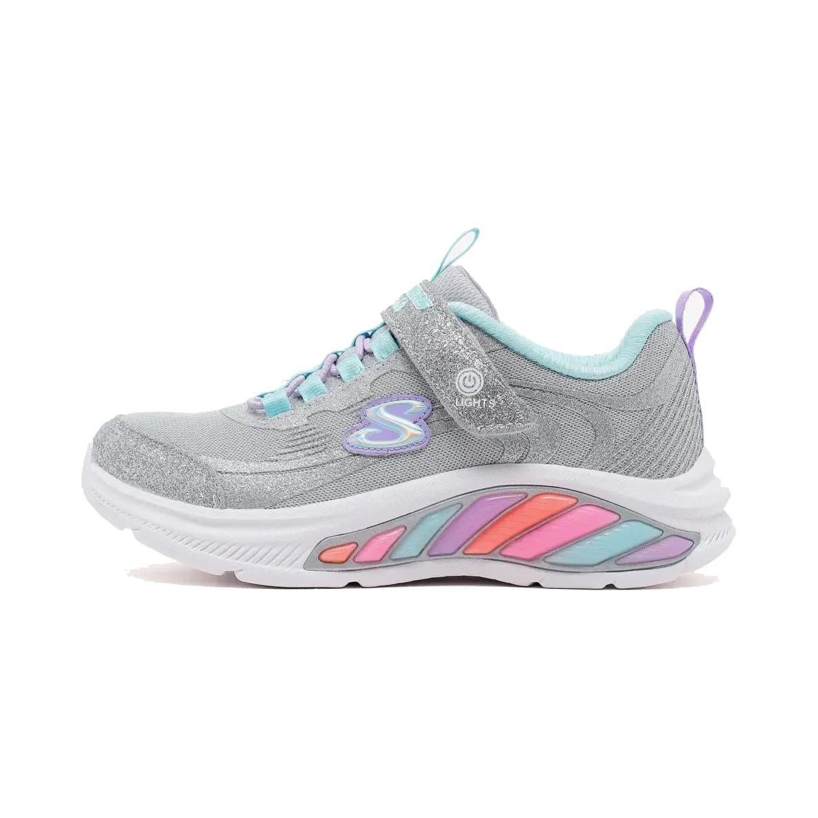 Skechers Rainbow Cruisers-glitzy Glow Büyük Kız Çocuk Gri Işıklı Spor Ayakkabı — Mavi · 303726L-SLBL (2/6)