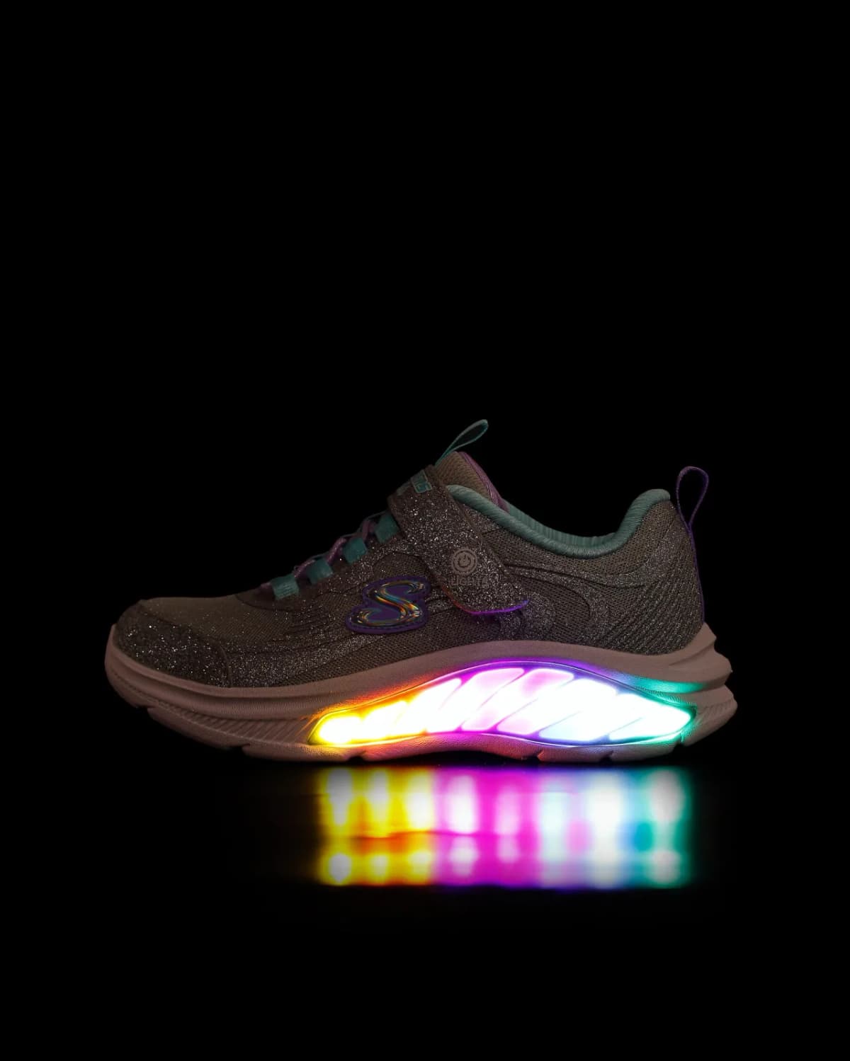 Skechers Rainbow Cruisers-glitzy Glow Büyük Kız Çocuk Gri Işıklı Spor Ayakkabı — Mavi · 303726L-SLBL (6/6)