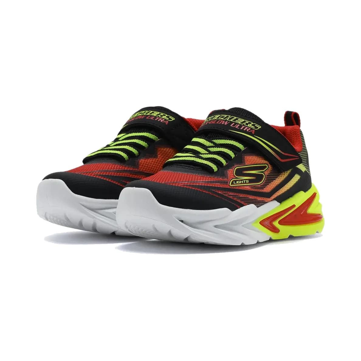 Skechers Flex - Glow Ultra Büyük Erkek Çocuk Siyah Işıklı Spor Ayakkabı — Çok Renkli · 400139L-BKRD (3/8)