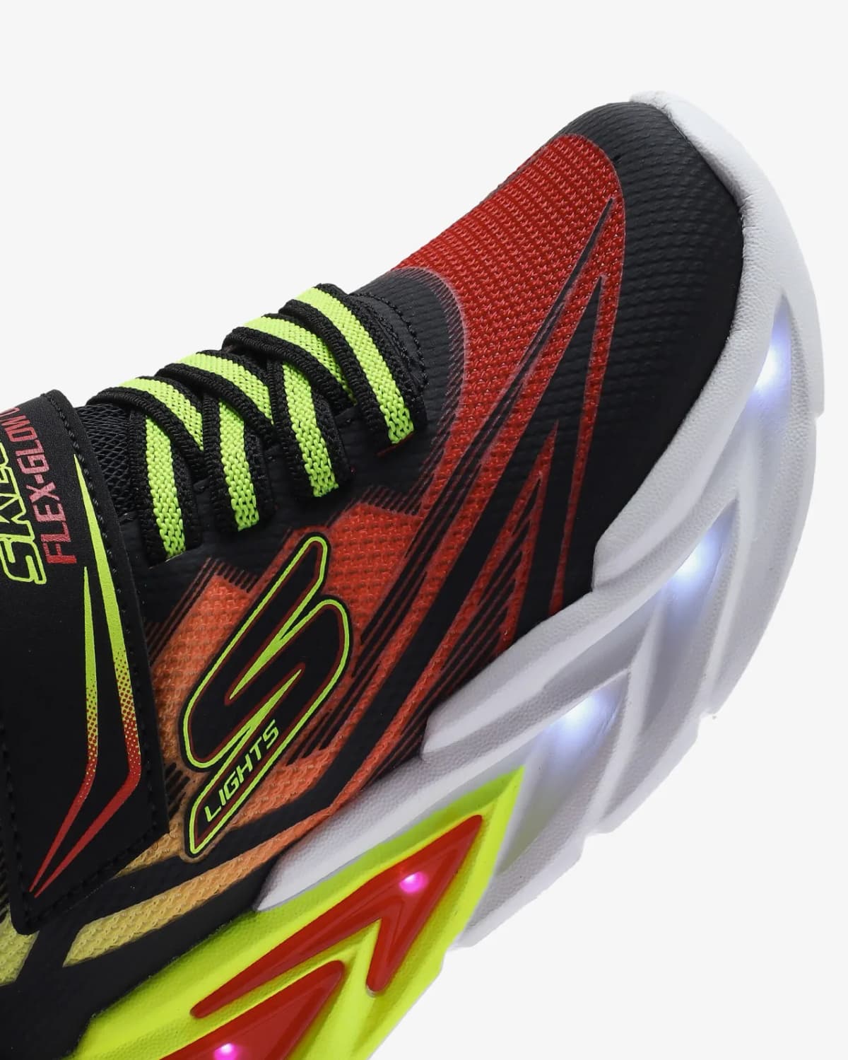 Skechers Flex - Glow Ultra Büyük Erkek Çocuk Siyah Işıklı Spor Ayakkabı — Çok Renkli · 400139L-BKRD (7/8)