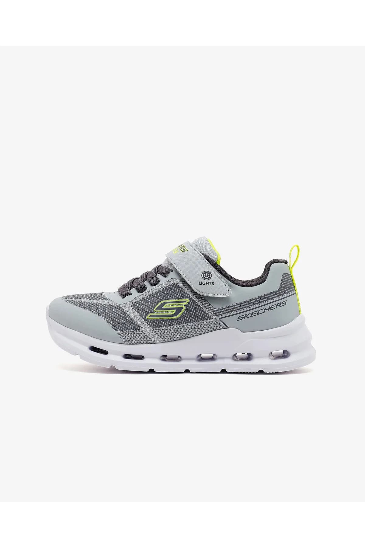 GLIDE-STEP LIGHTS Büyük Erkek Çocuk Gri Işıklı Spor Ayakkabı GYLM