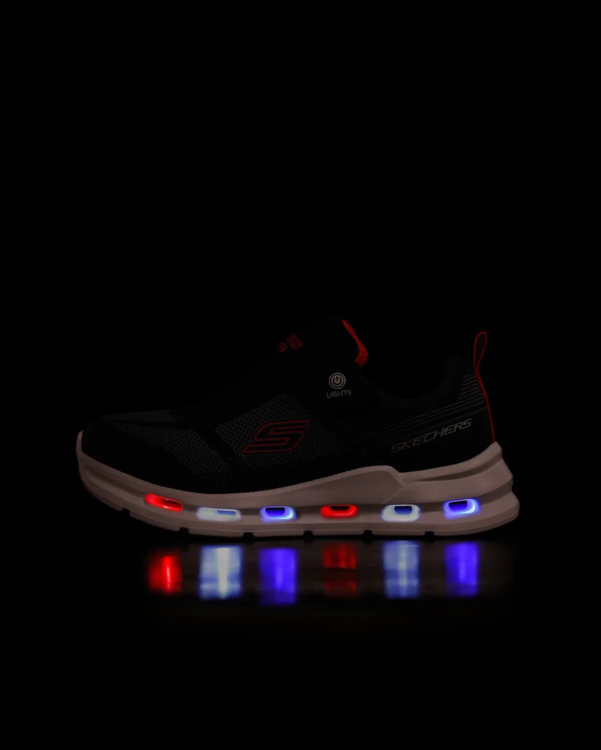 Skechers Glide-step Lights Büyük Erkek Çocuk Siyah Işıklı Spor Ayakkabı · 400240L-BLK (6/6)