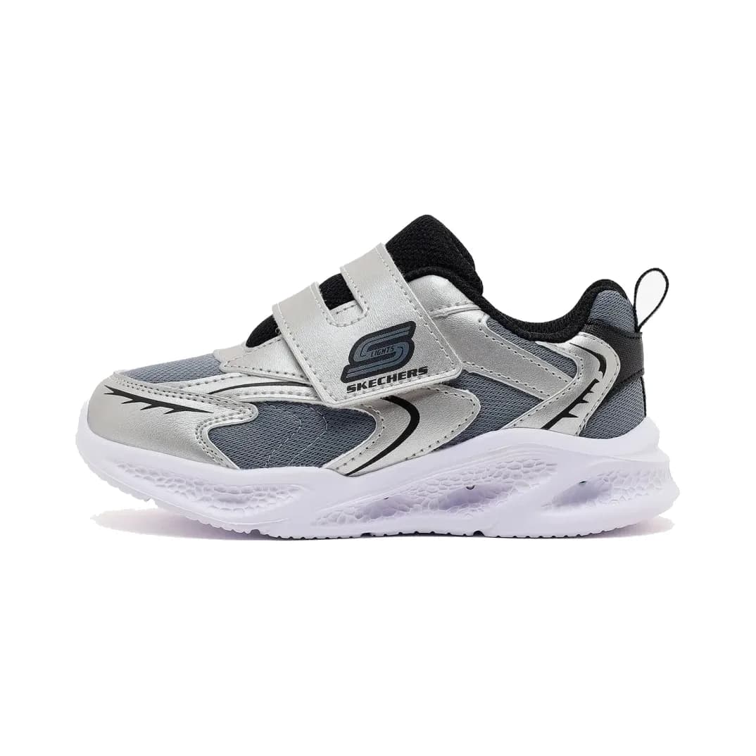 Skechers Meteor-lights - Glow Spike Küçük Erkek Çocuk Gri Işıklı Spor Ayakkabı · 401498N-SLBK (2/6)