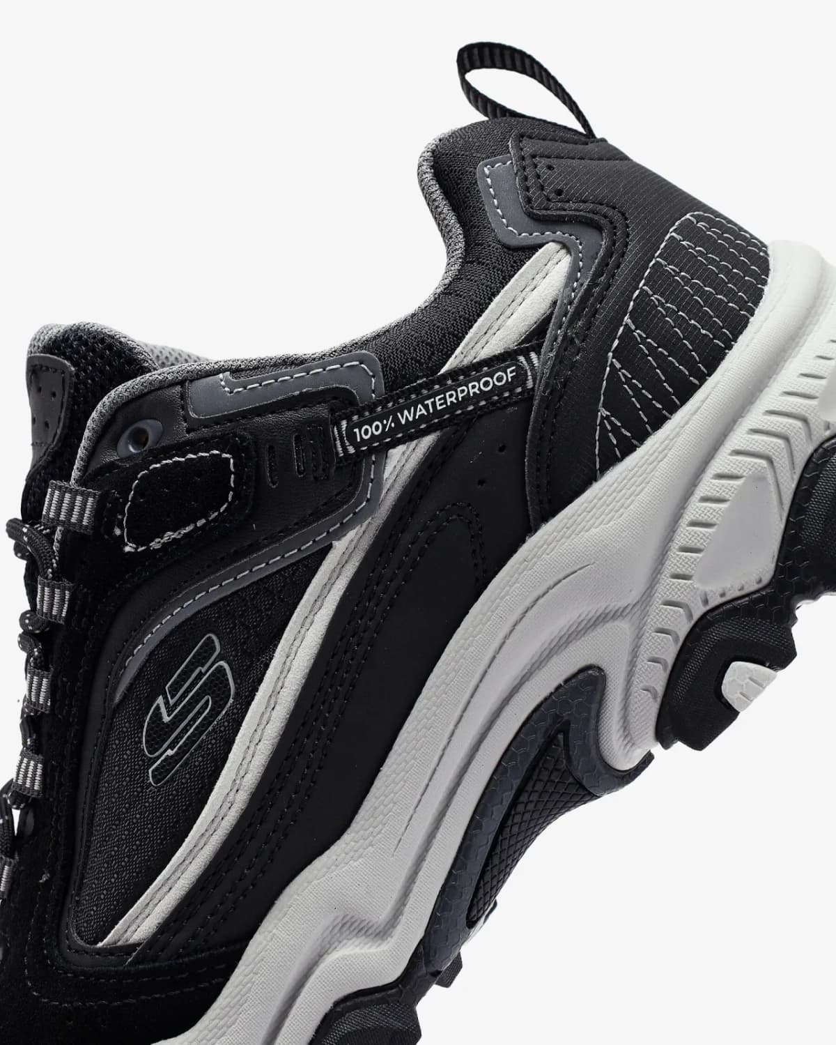 Skechers Stamina At - Vintage Stitch Erkek Siyah Su Geçirmez Outdoor Ayakkabı · 237529-BKGY (8/8)