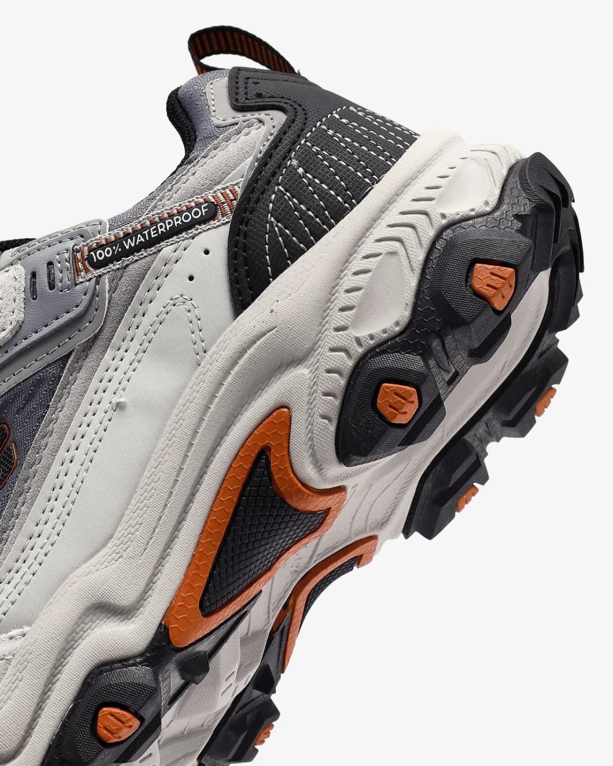 Skechers Stamina At - Vintage Stitch Erkek Gri Su Geçirmez Outdoor Ayakkabı — Turuncu · 237529-GYOR (7/8)