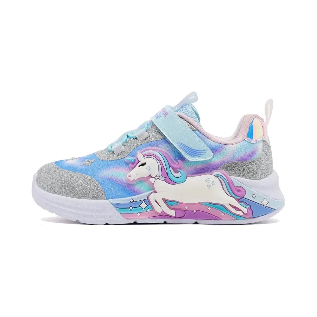 Skechers Unicorn Chaser Küçük Kız Çocuk Gri Işıklı Spor Ayakkabı · 302298N-SMLT (2/6)