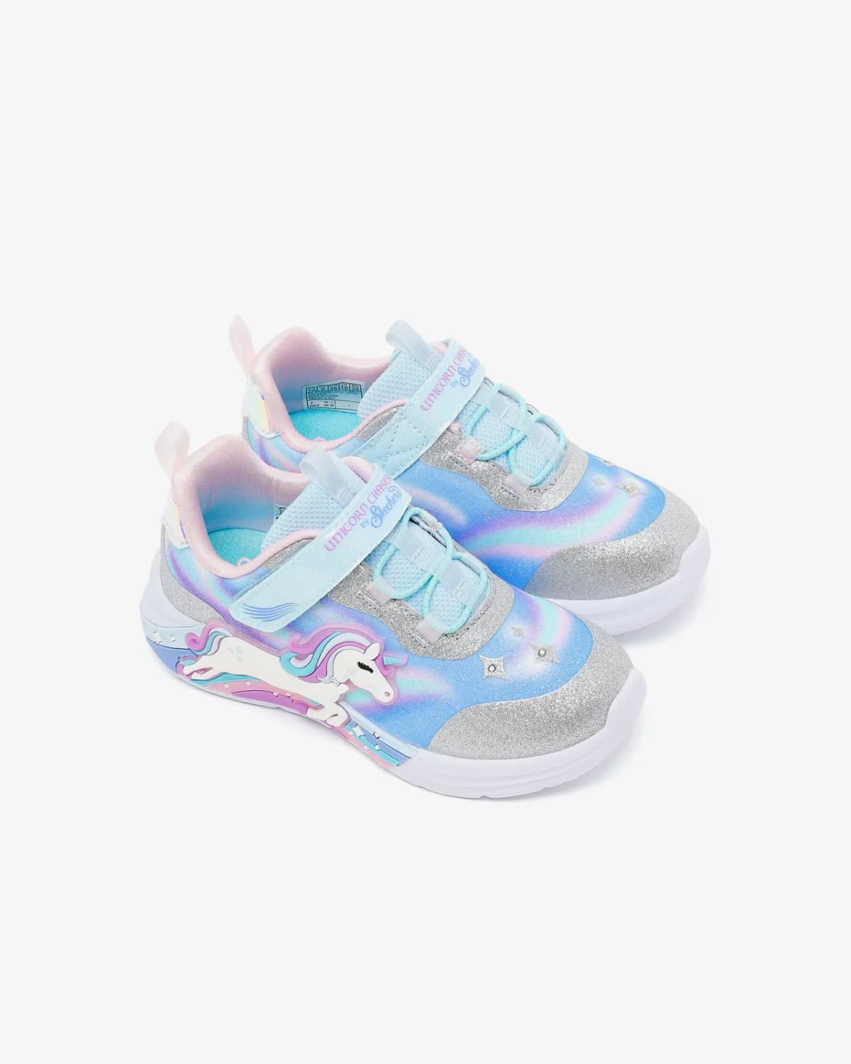 Skechers Unicorn Chaser Küçük Kız Çocuk Gri Işıklı Spor Ayakkabı · 302298N-SMLT (5/6)