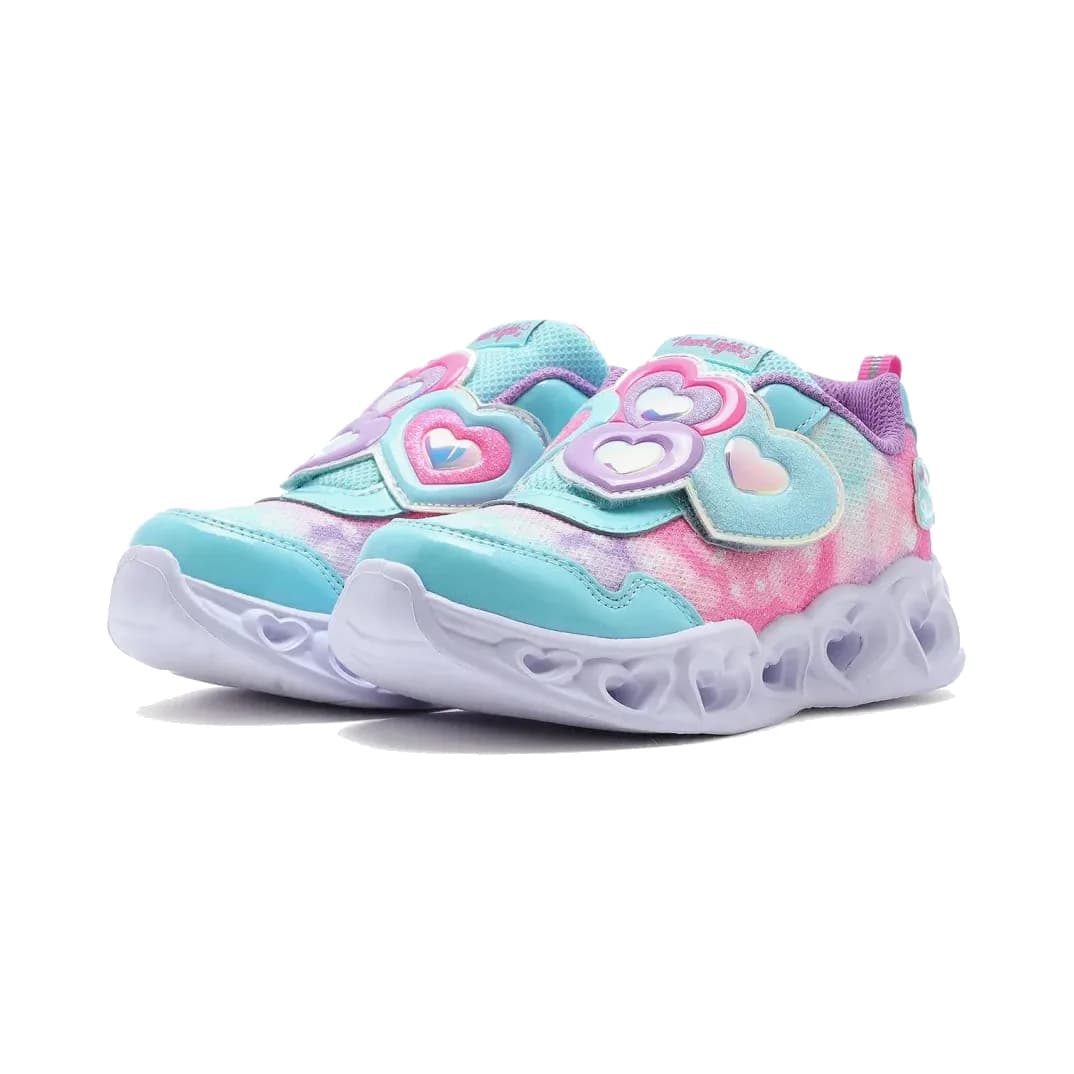Skechers Heart Lights - Lovin Reflection Küçük Kız Çocuk Mor Işıklı Spor Ayakkabı — Mavi · 302693N-TQLV (3/8)