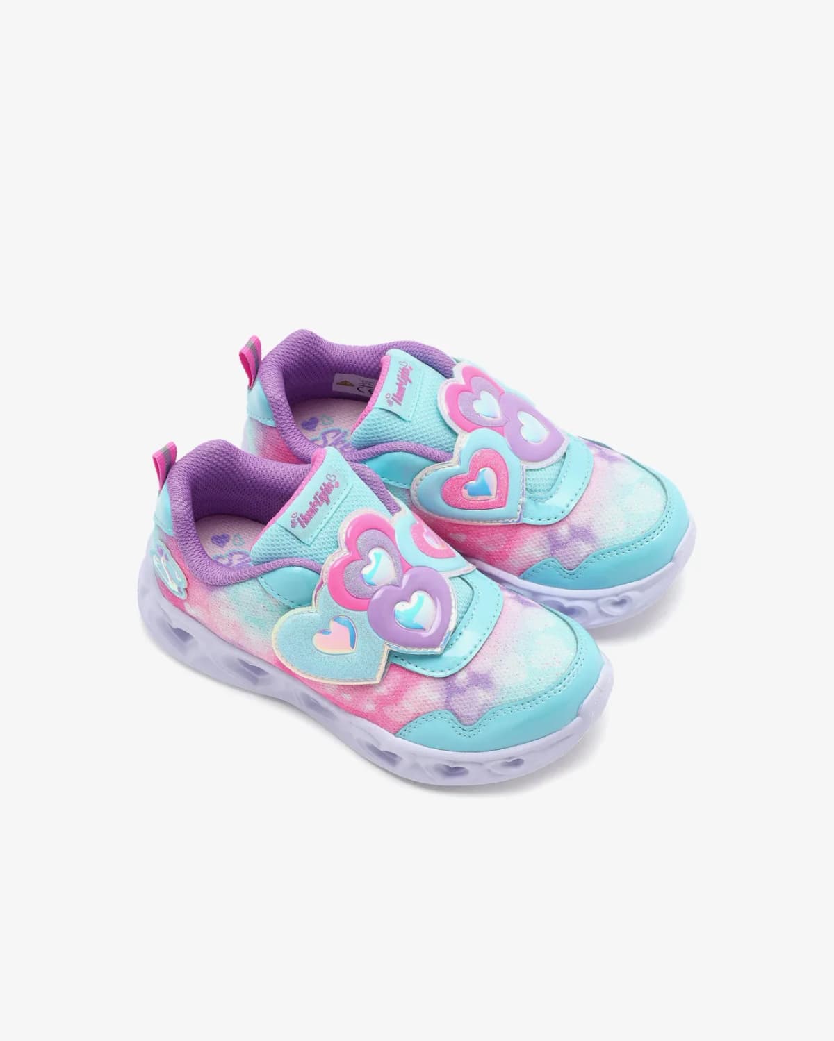 Skechers Heart Lights - Lovin Reflection Küçük Kız Çocuk Mor Işıklı Spor Ayakkabı — Mavi · 302693N-TQLV (6/8)