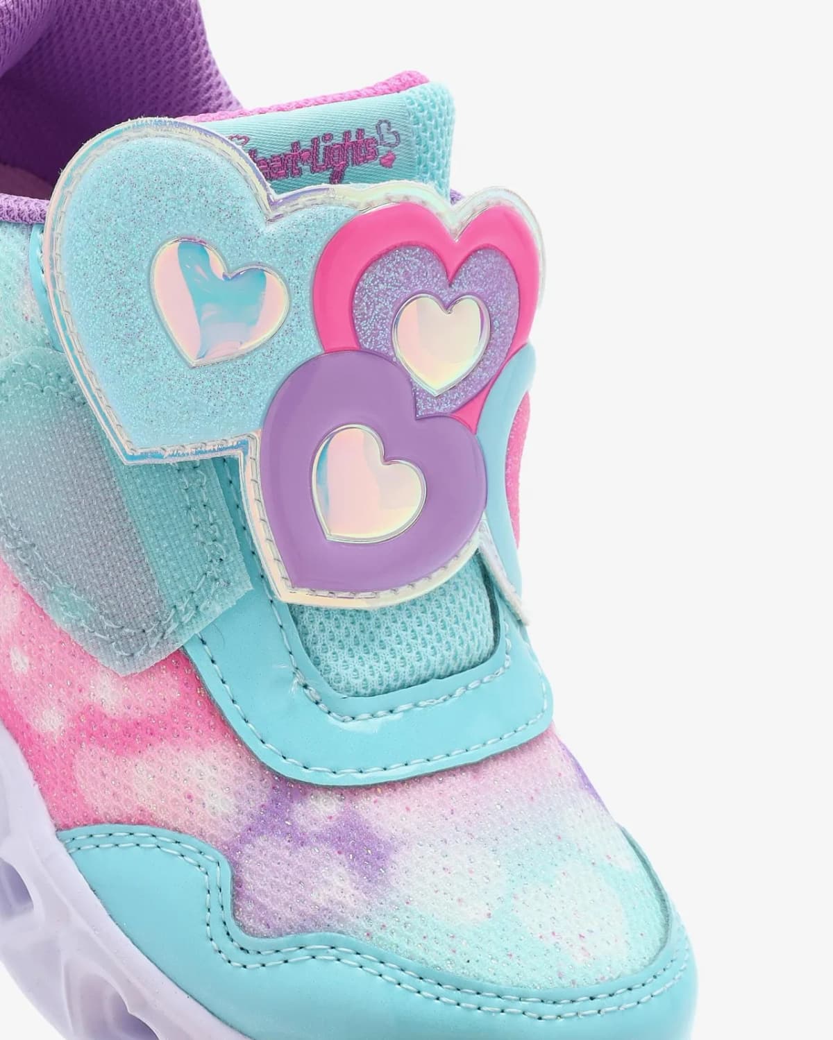 Skechers Heart Lights - Lovin Reflection Küçük Kız Çocuk Mor Işıklı Spor Ayakkabı — Mavi · 302693N-TQLV (7/8)