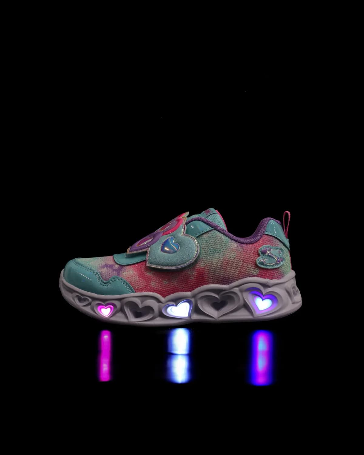 Skechers Heart Lights - Lovin Reflection Küçük Kız Çocuk Mor Işıklı Spor Ayakkabı — Mavi · 302693N-TQLV (8/8)