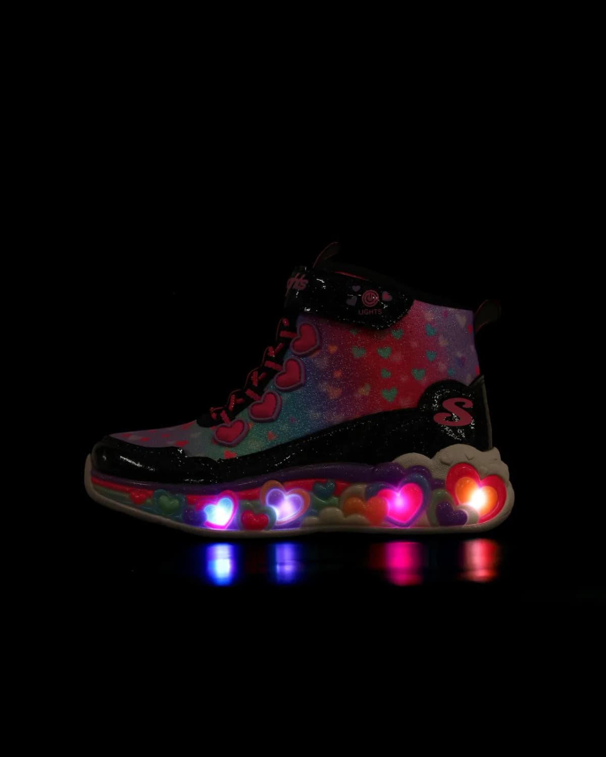 Skechers Eternal Heart Lights Büyük Kız Çocuk Siyah Işıklı Bot · 303262L-BKMT (5/6)