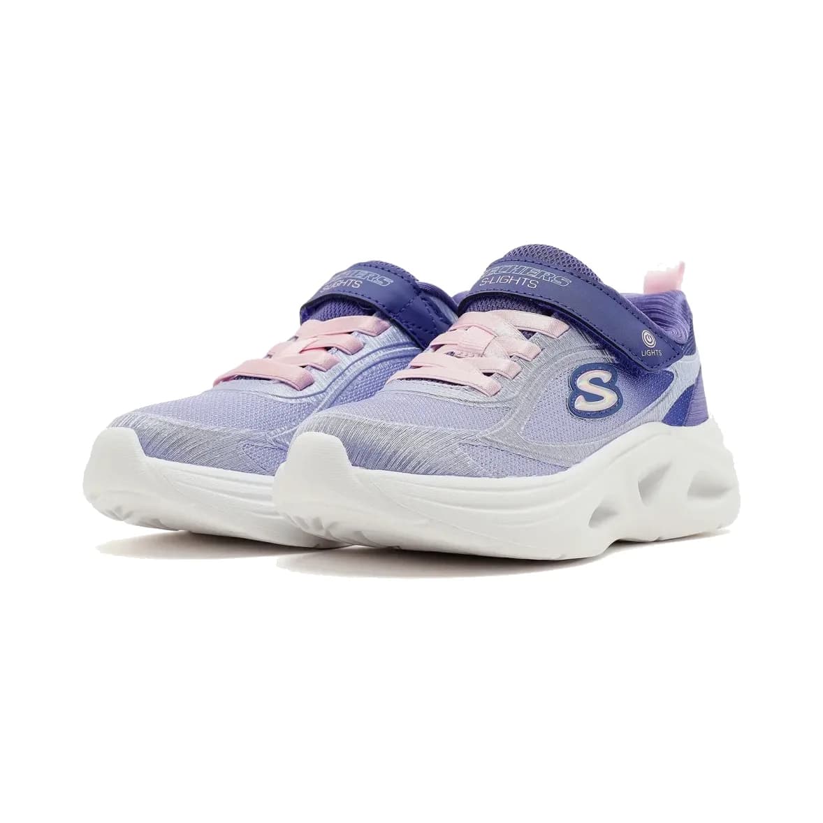 Skechers Sola Glow 2.0 Büyük Kız Çocuk Mavi Işıklı Spor Ayakkabı · 303729L-NVPK (3/6)