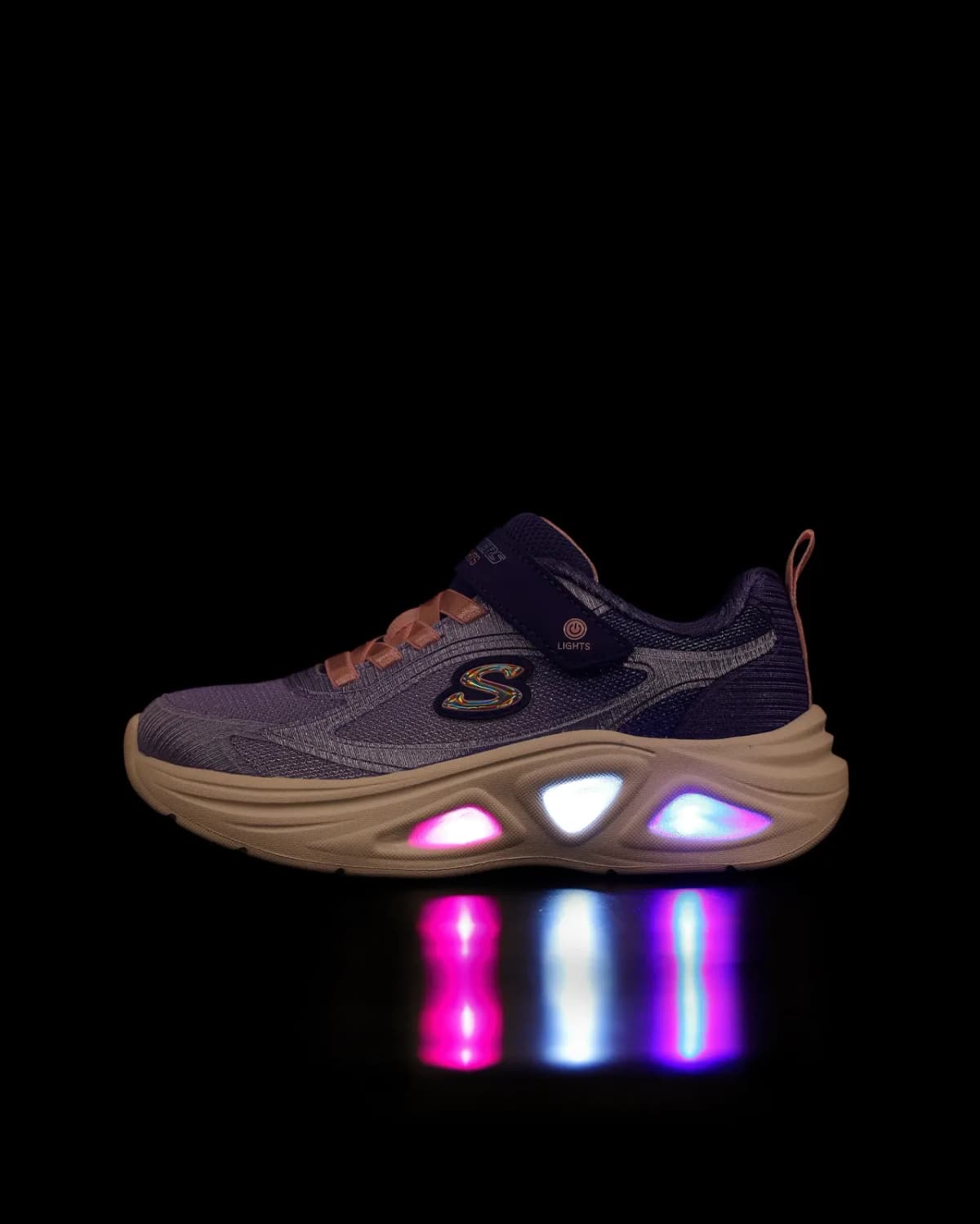 Skechers Sola Glow 2.0 Büyük Kız Çocuk Mavi Işıklı Spor Ayakkabı · 303729L-NVPK (6/6)