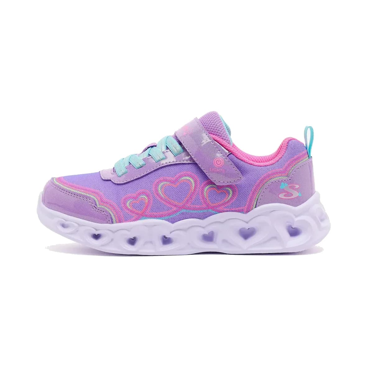 Skechers Heart Lights Büyük Kız Çocuk Mor Işıklı Spor Ayakkabı · 303736L-LVMT (2/6)