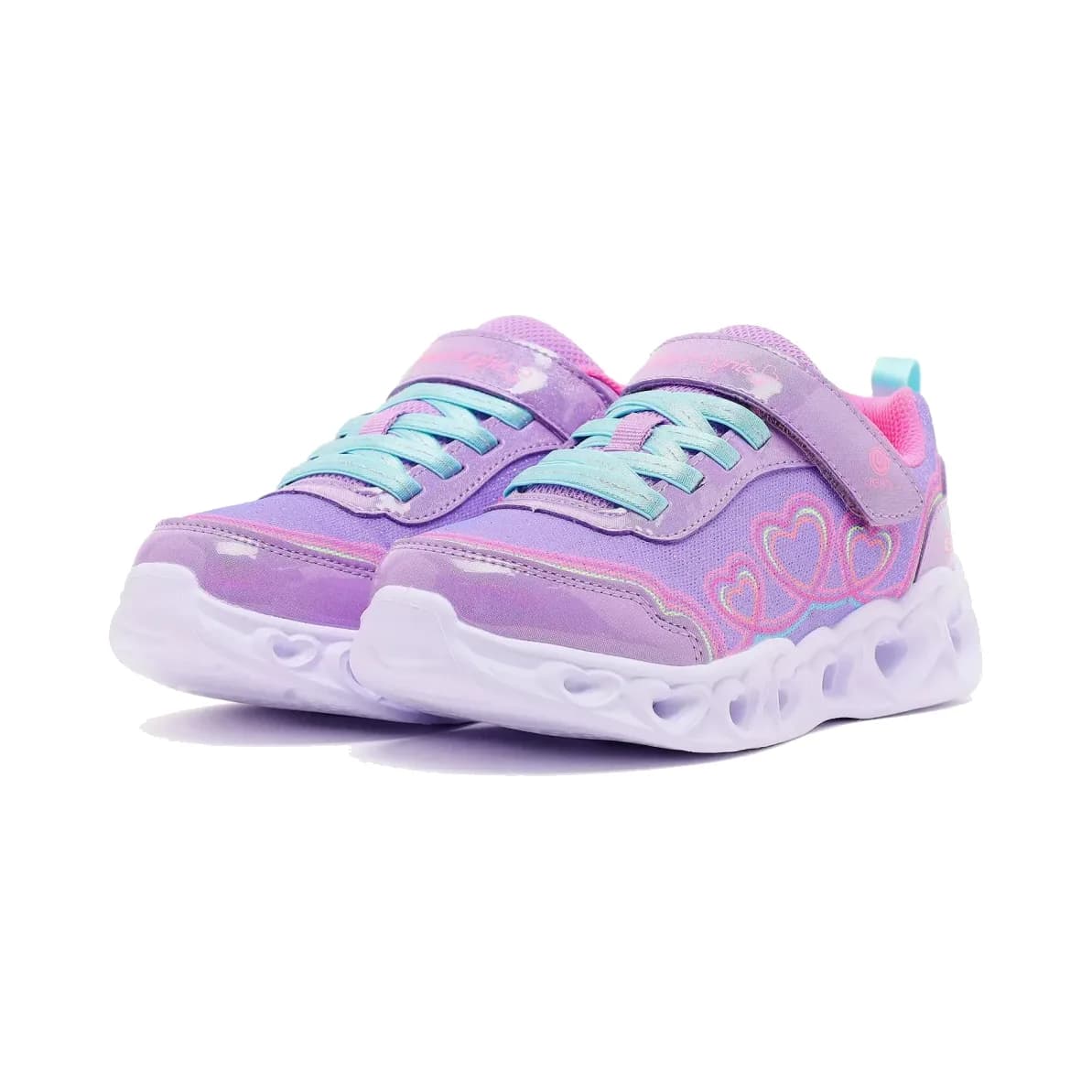 Skechers Heart Lights Büyük Kız Çocuk Mor Işıklı Spor Ayakkabı · 303736L-LVMT (3/6)
