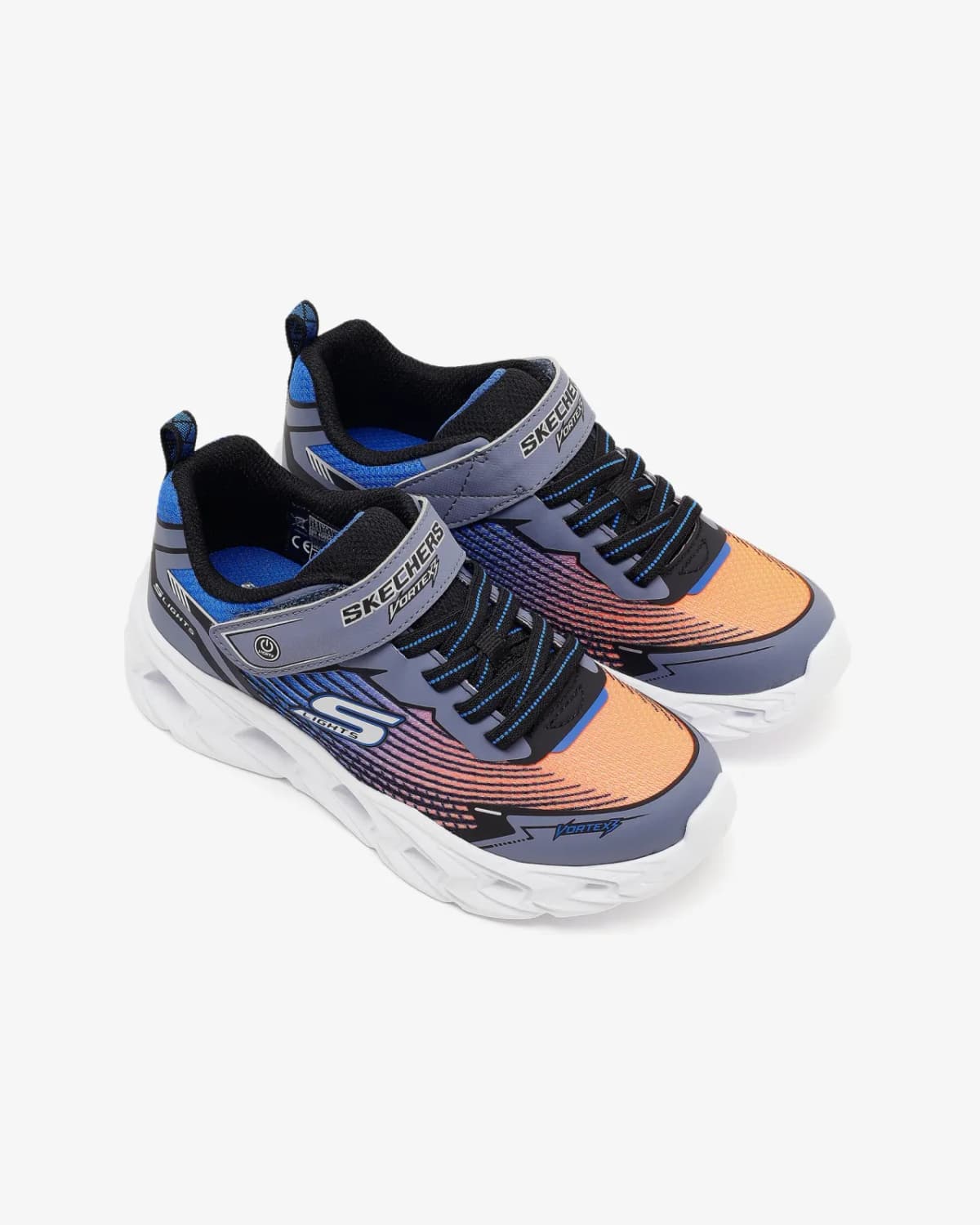 Skechers Vortex 3.0 Büyük Erkek Çocuk Siyah Işıklı Spor Ayakkabı — Turuncu · 400590L-BBOR (5/6)