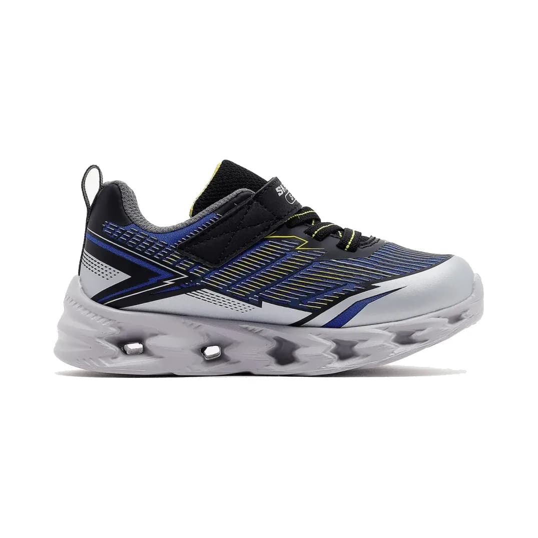 Skechers Vortex 2.0 Küçük Erkek Çocuk Gri Işıklı Spor Ayakkabı · 400605N-SLBK