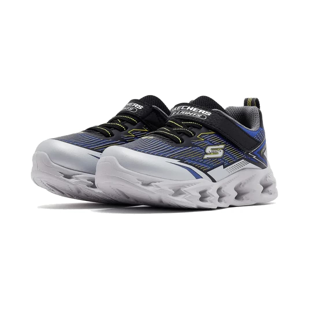 Skechers Vortex 2.0 Küçük Erkek Çocuk Gri Işıklı Spor Ayakkabı · 400605N-SLBK (3/7)