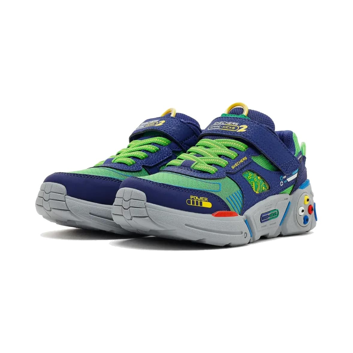 Skechers Gametronix 2.0 Büyük Erkek Çocuk Haki Spor Ayakkabı — Yeşil · 402270L-GRNV (3/5)