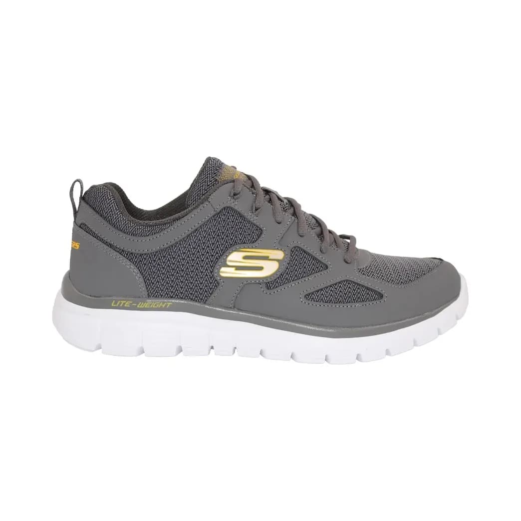 Skechers Lite Weight Qtr Overlay Erkek Spor Ayakkabı Gri · 52635-CHAR