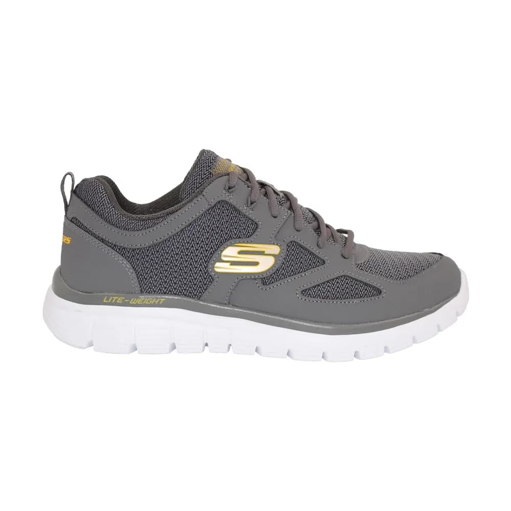 Skechers Lite Weight Qtr Overlay Erkek Spor Ayakkabı Gri görsel 1