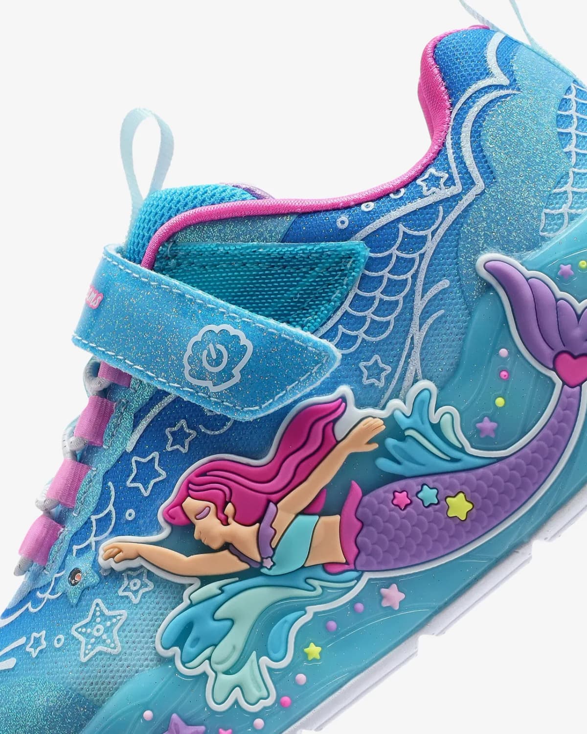Skechers Mermaid Dreams Büyük Kız Çocuk Mavi Işıklı Spor Ayakkabı · 303060L-BLMT (7/8)