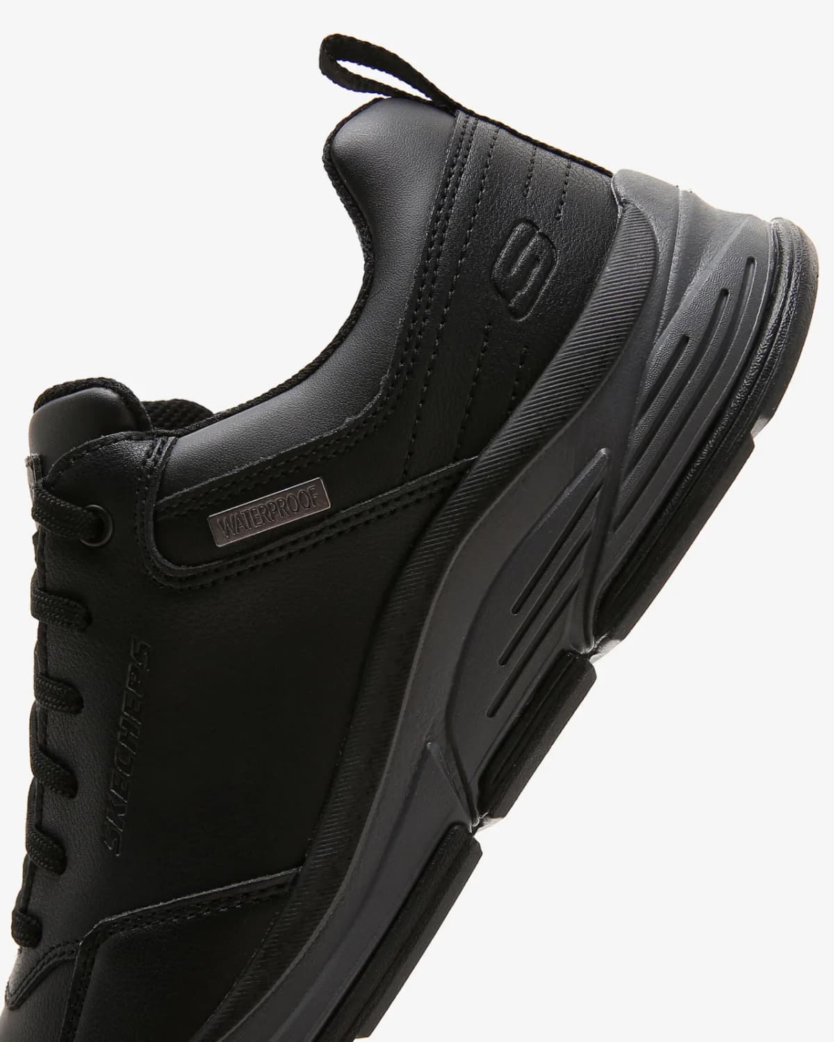 Skechers Benago - Hombre Erkek Siyah Su Geçirmez Günlük Ayakkabı · 210021-BKGY (9/9)