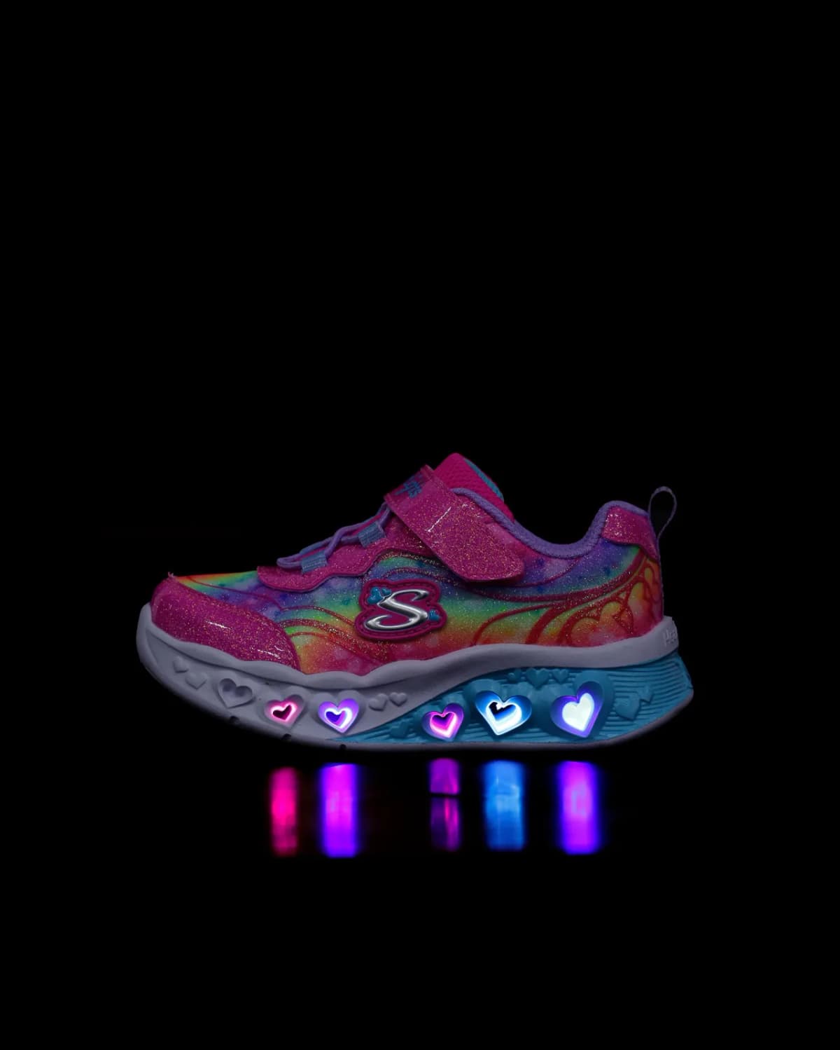 Skechers Flutter Heart Lights - Groovy Swirl Küçük Kız Çocuk Pembe Işıklı Spor Ayakkabı · 303253N-HPLV (11/11)