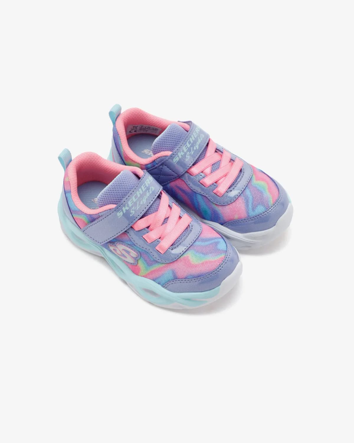Skechers Twisty Glow - Sorbet Swirl Küçük Kız Çocuk Gri Işıklı Spor Ayakkabı — Pembe · 303716N-PWMT (6/10)
