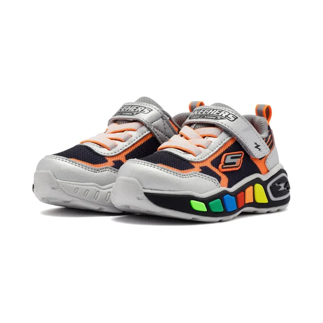 Skechers Play Scene - Storm Brights Küçük Erkek Çocuk Gri Spor Ayakkabı — Çok Renkli · 407606N-SLBK (4/11)