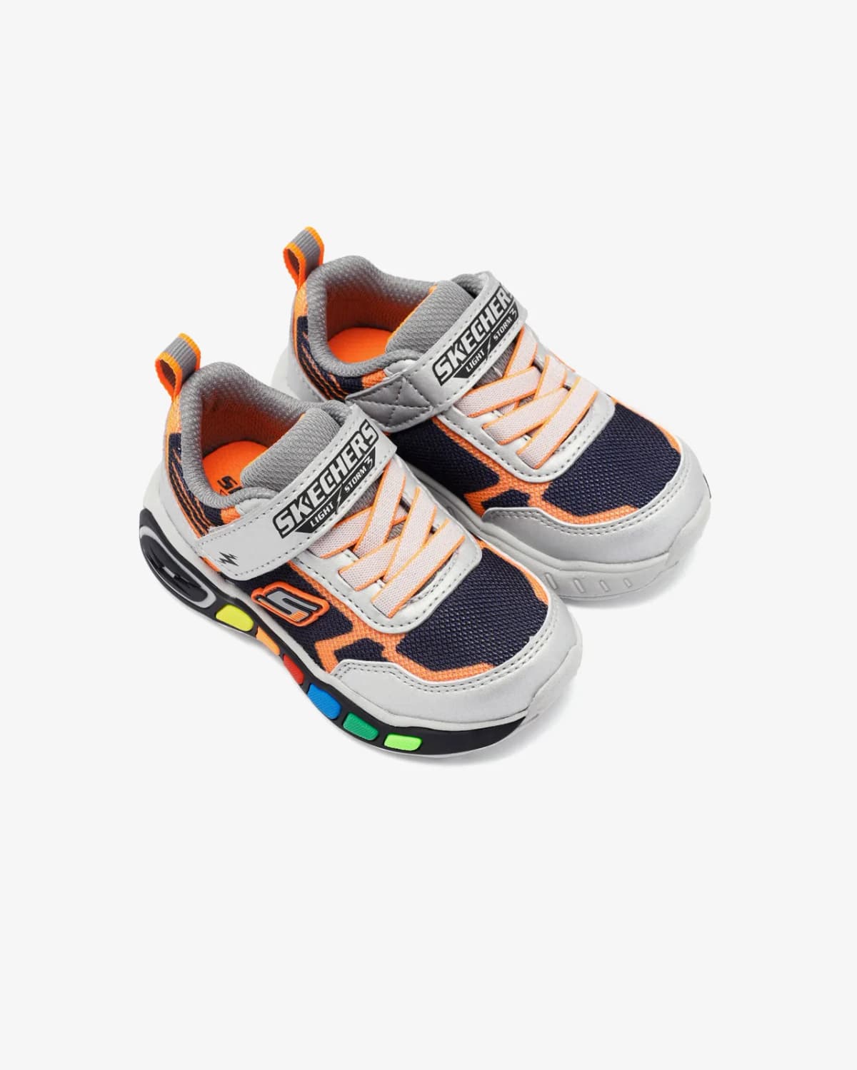 Skechers Play Scene - Storm Brights Küçük Erkek Çocuk Gri Spor Ayakkabı — Çok Renkli · 407606N-SLBK (7/11)