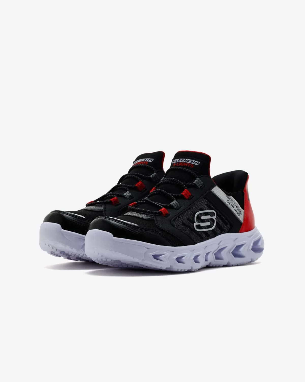 Skechers Slip-İns: Hypno-Flash 2.0 - Odelux Erkek Çocuk Spor Ayakkabı — Siyah · 403843L-BKRD (8/8)