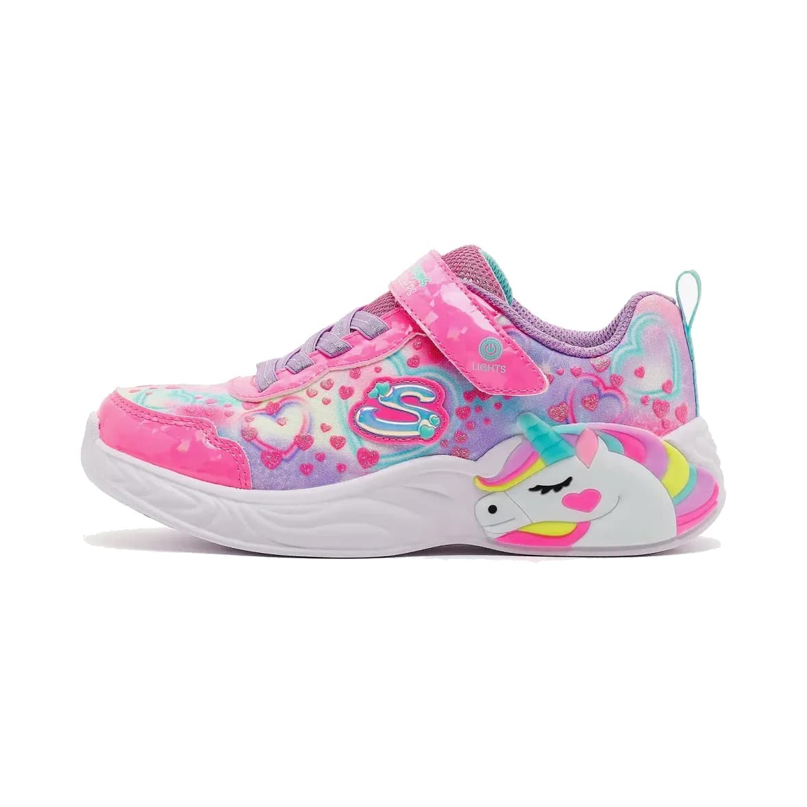 Skechers Unicorn Dreams - Heart Sparkles Büyük Kız Çocuk Pembe Işıklı Spor Ayakkabı · 303063L-PKMT (2/6)