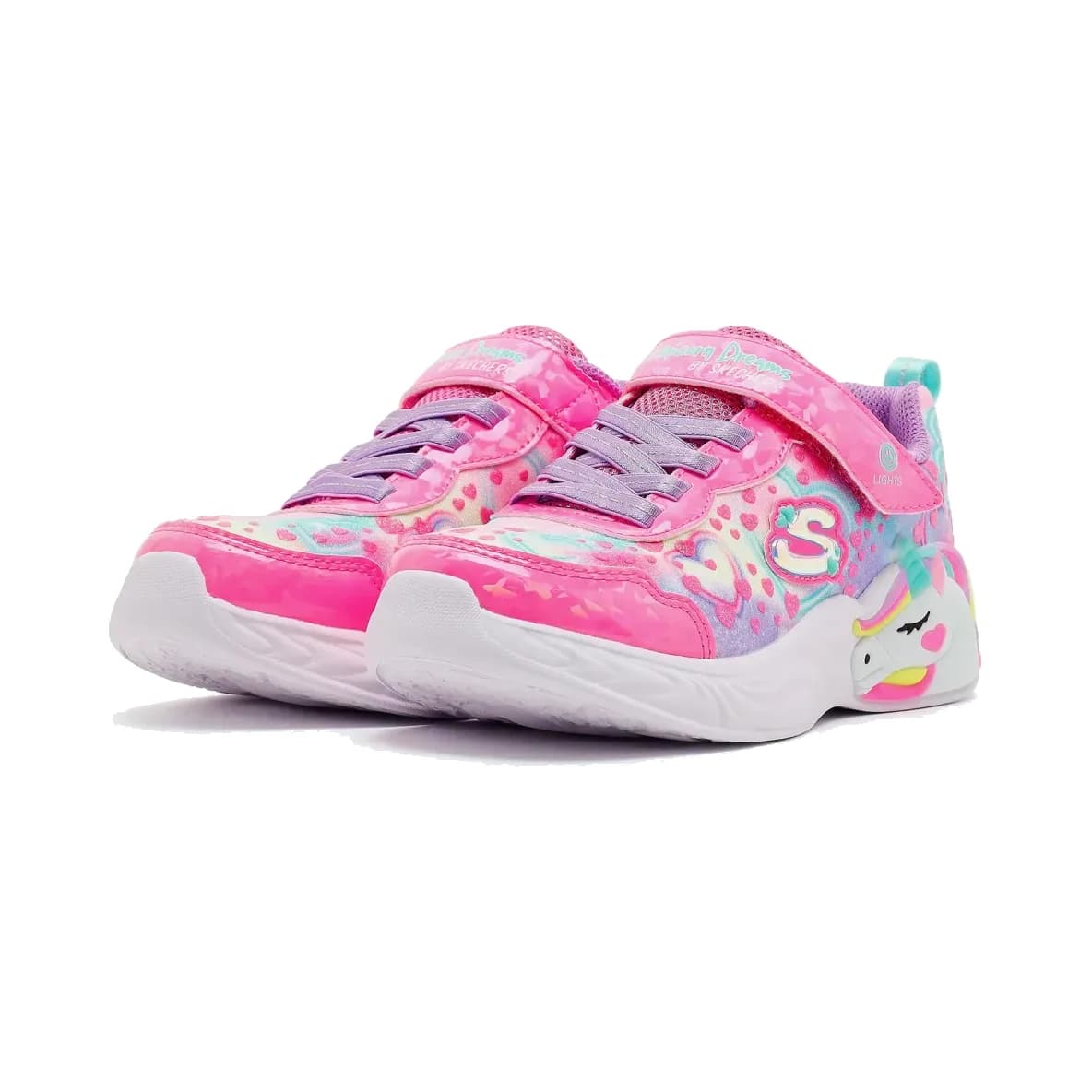 Skechers Unicorn Dreams - Heart Sparkles Büyük Kız Çocuk Pembe Işıklı Spor Ayakkabı · 303063L-PKMT (3/6)