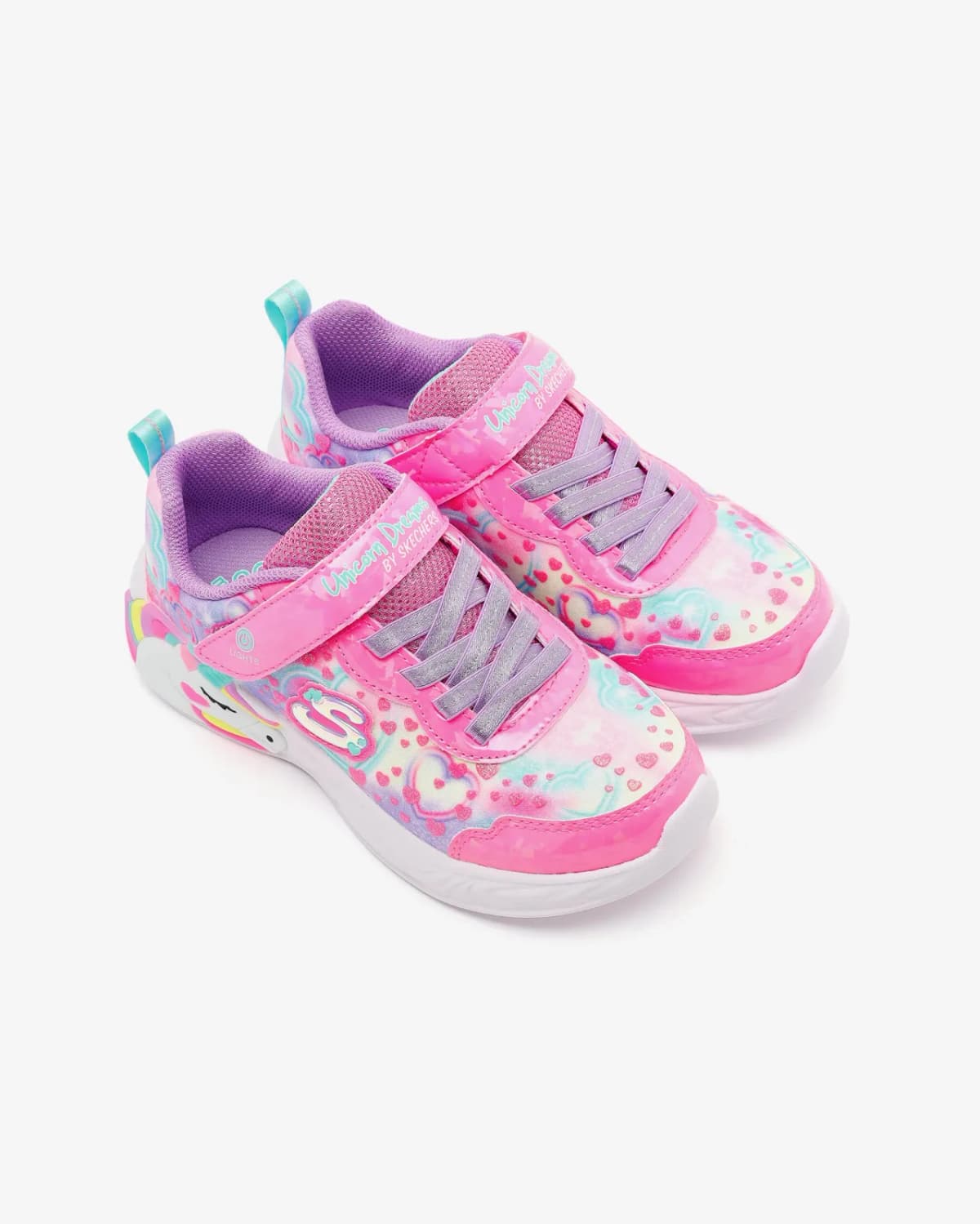 Skechers Unicorn Dreams - Heart Sparkles Büyük Kız Çocuk Pembe Işıklı Spor Ayakkabı · 303063L-PKMT (5/6)