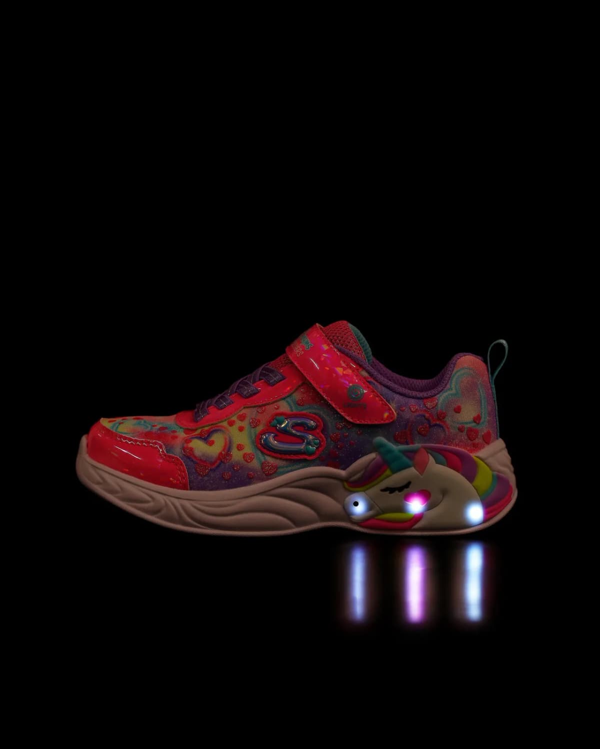 Skechers Unicorn Dreams - Heart Sparkles Büyük Kız Çocuk Pembe Işıklı Spor Ayakkabı · 303063L-PKMT (6/6)