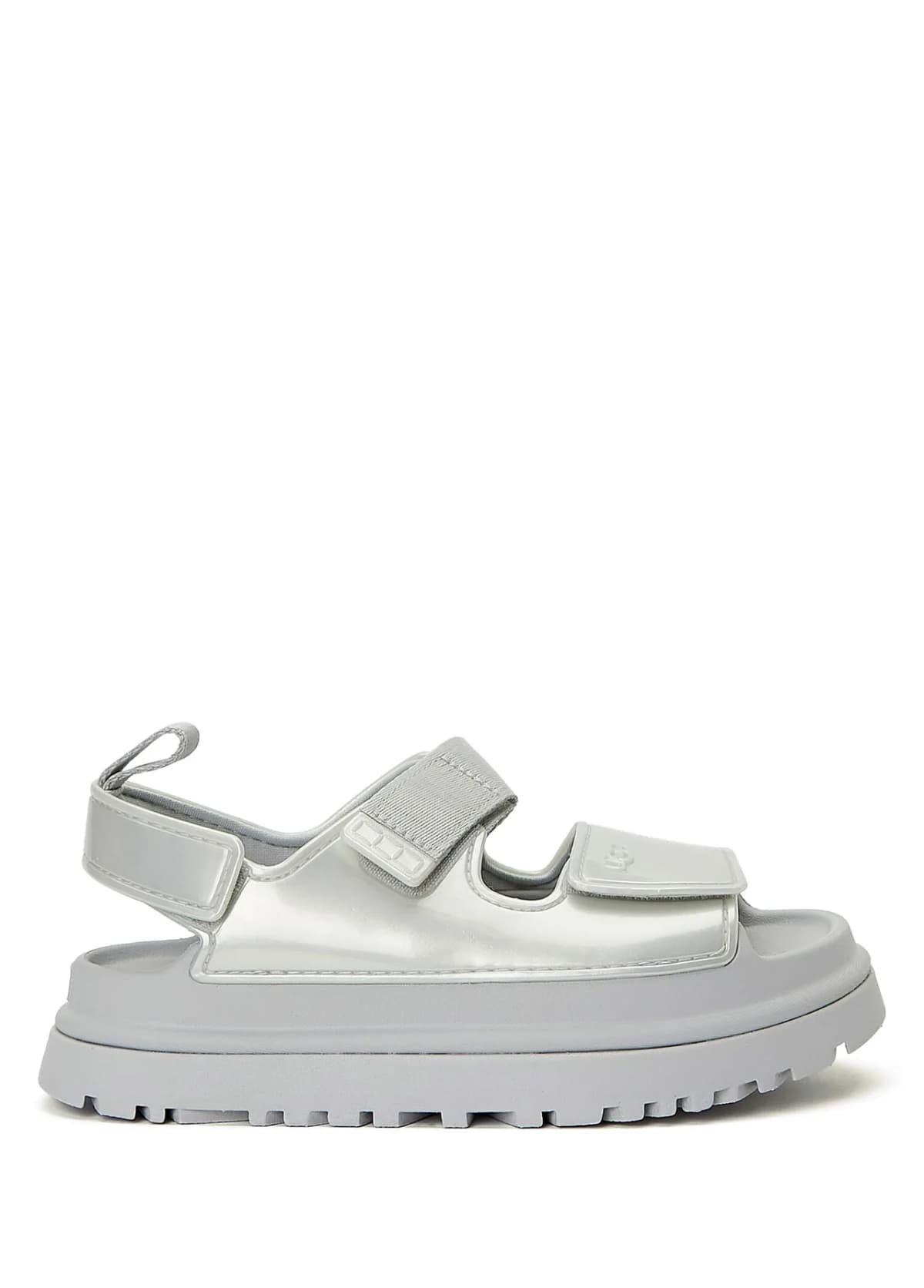 UGG Goldenglow Glossy Sparkle Silver Çocuk Sandalet — Gri