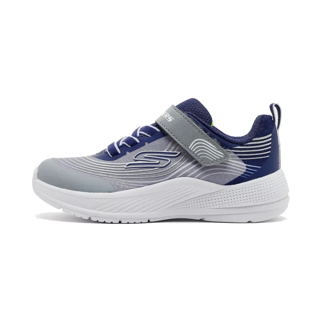 Skechers Microspec Advance Küçük Erkek Çocuk Mavi Spor Ayakkabı — Gri · 403926N-NVLG (2/5)