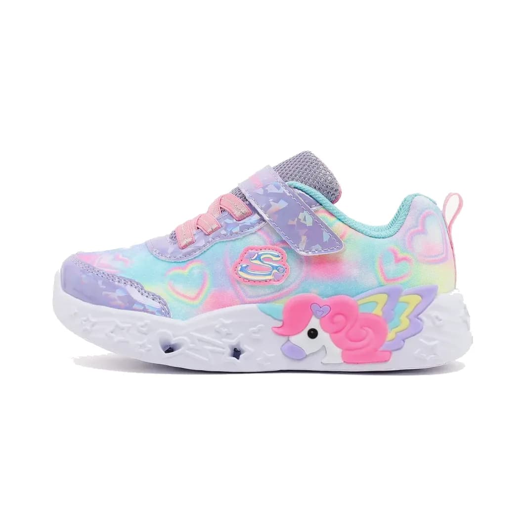 Skechers Unicorn Charmer - Lil Heart Sparkles Küçük Kız Çocuk Mor Işıklı Spor Ayakkabı · 303064N-LVMT (2/6)