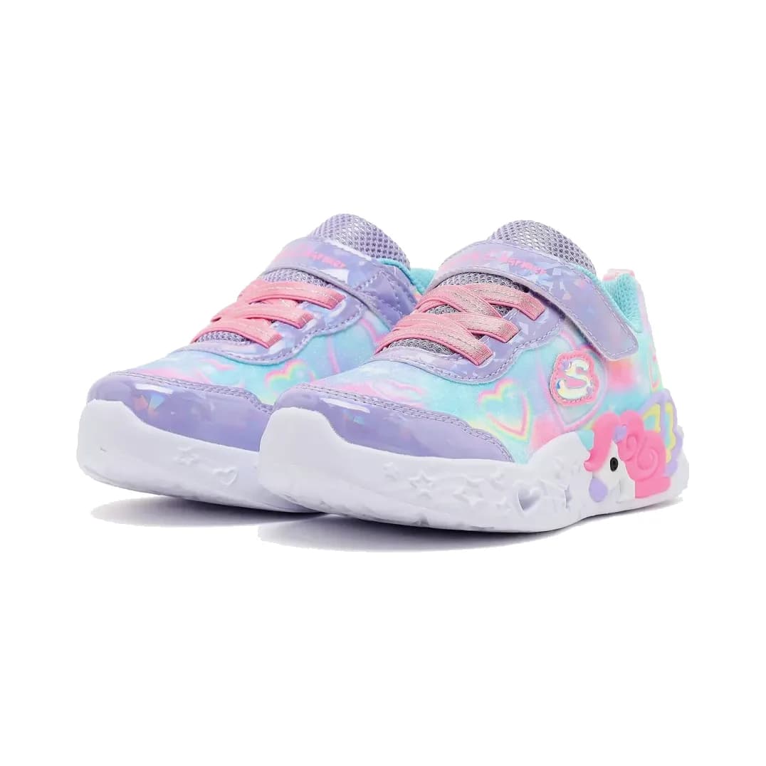 Skechers Unicorn Charmer - Lil Heart Sparkles Küçük Kız Çocuk Mor Işıklı Spor Ayakkabı · 303064N-LVMT (3/6)