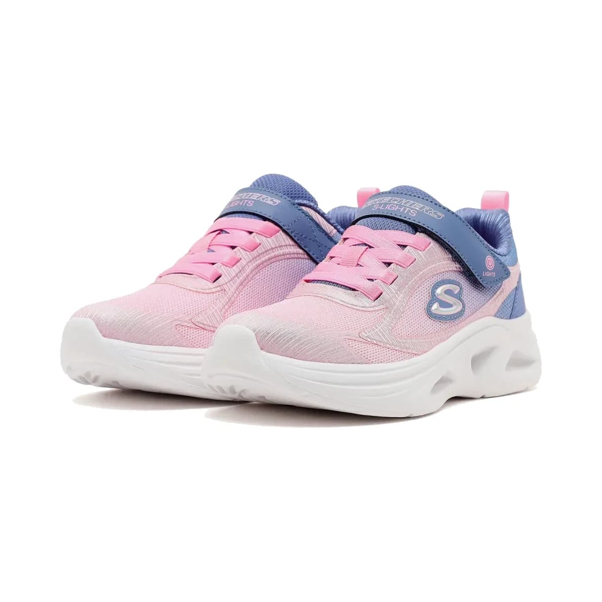 Skechers Sola Glow 2.0 Büyük Kız Çocuk Gri Işıklı Spor Ayakkabı · 303729L-GYPK (3/6)