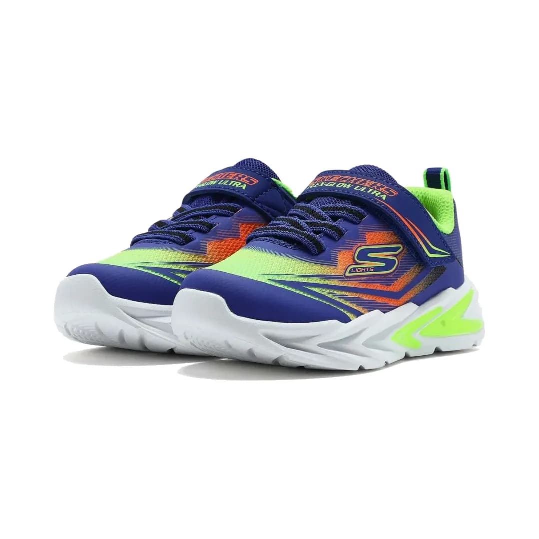 Skechers Flex - Glow Ultra Küçük Erkek Çocuk Mavi Işıklı Spor Ayakkabı — Çok Renkli · 400139N-BLMT (3/8)