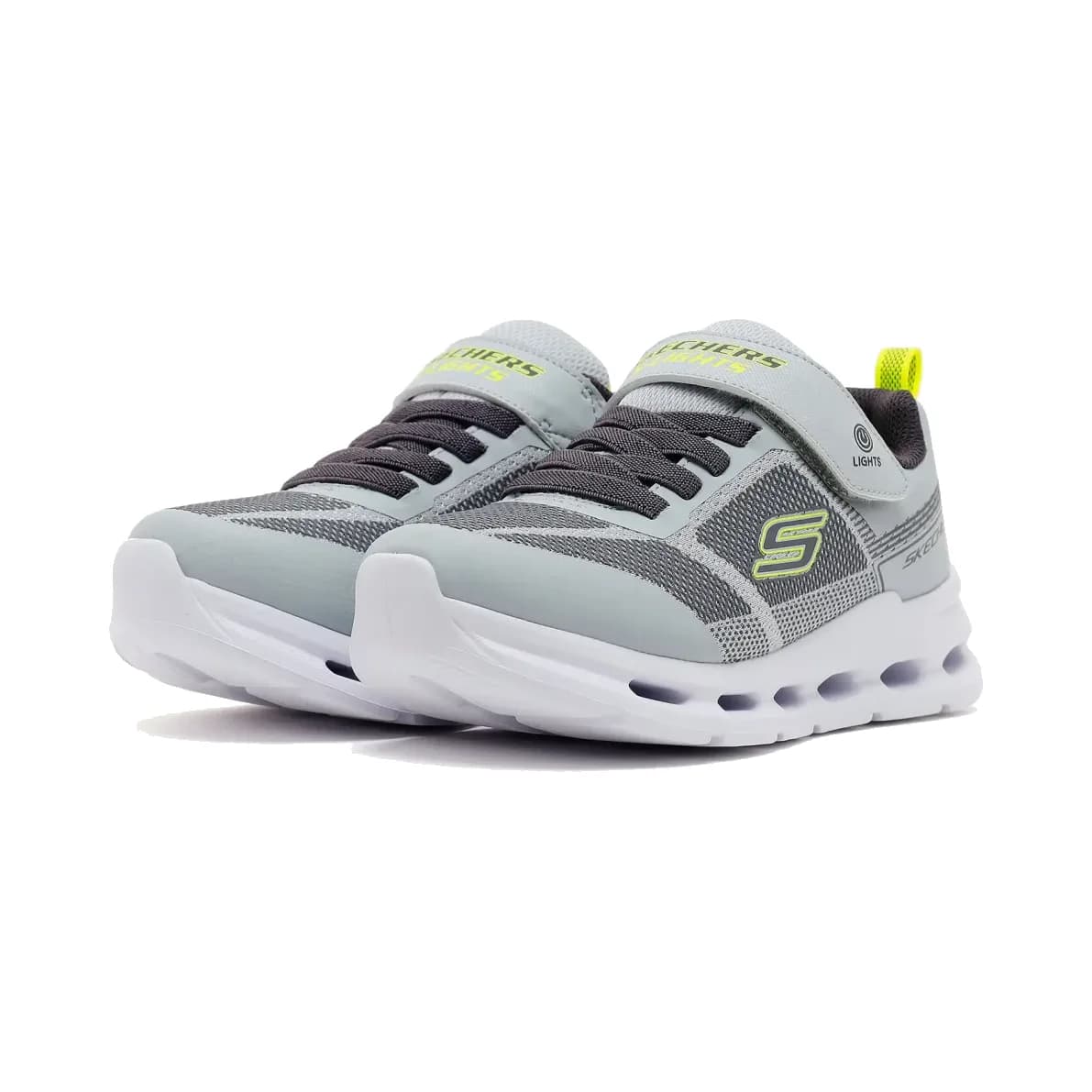Skechers Glide-step Lights Büyük Erkek Çocuk Gri Işıklı Spor Ayakkabı · 400240L-GYLM (3/6)