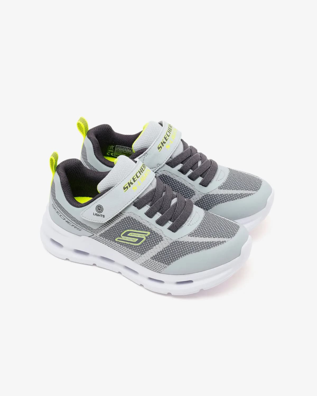 Skechers Glide-step Lights Büyük Erkek Çocuk Gri Işıklı Spor Ayakkabı · 400240L-GYLM (5/6)