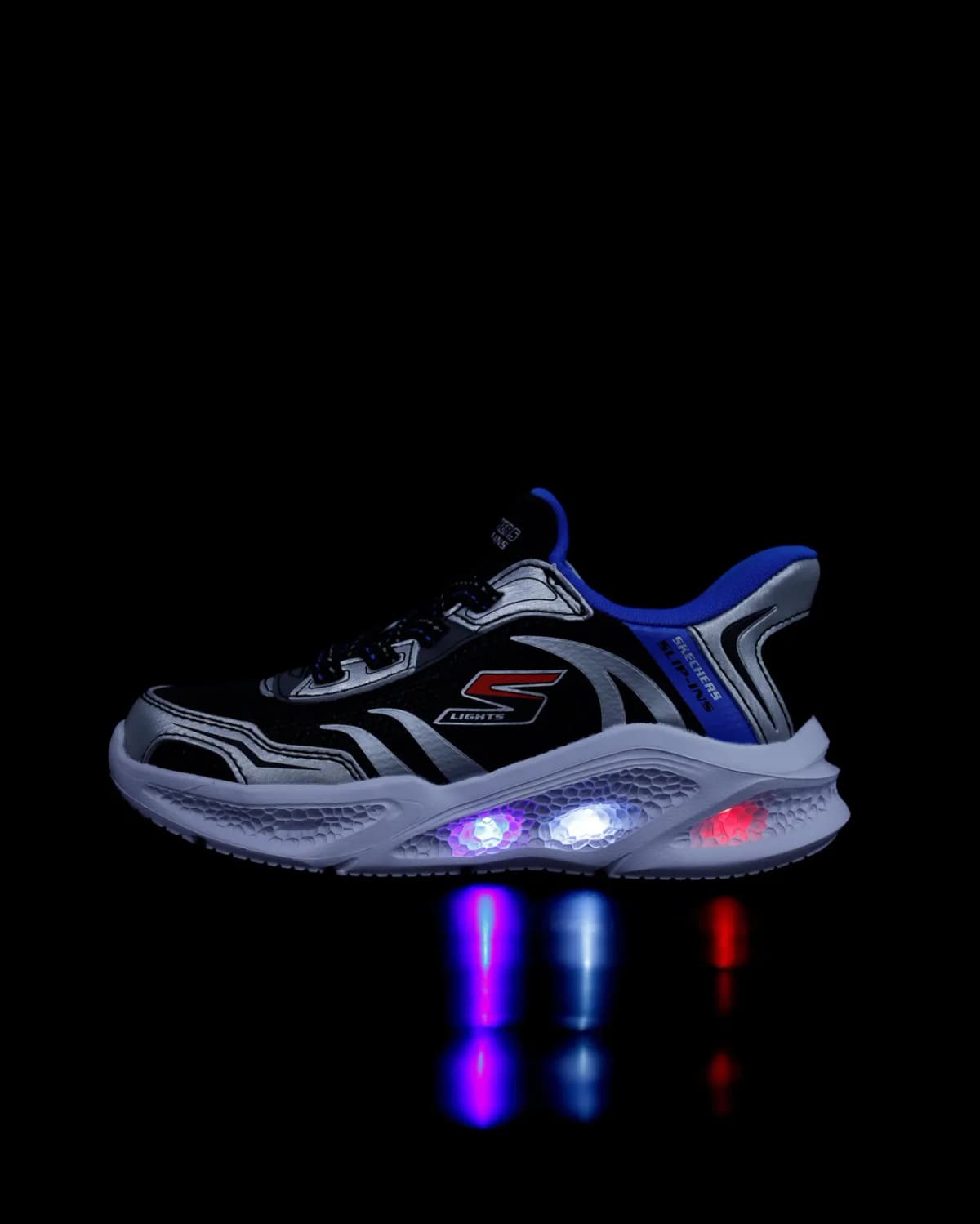 Skechers Meteor-lights Brisk-beams Büyük Erkek Çocuk Gri Işıklı Spor Ayakkabı · 403848L-SLBK (11/11)