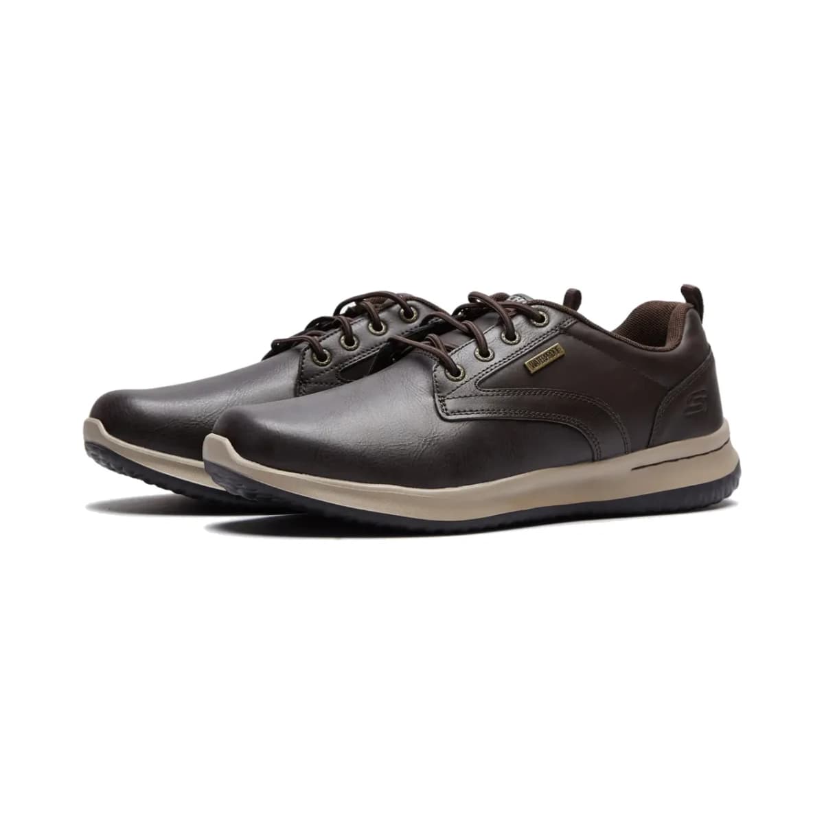 Skechers Delson - Antigo Erkek Kahverengi Su Geçirmez Günlük Ayakkabı — Siyah · 65693-CHOC (3/8)