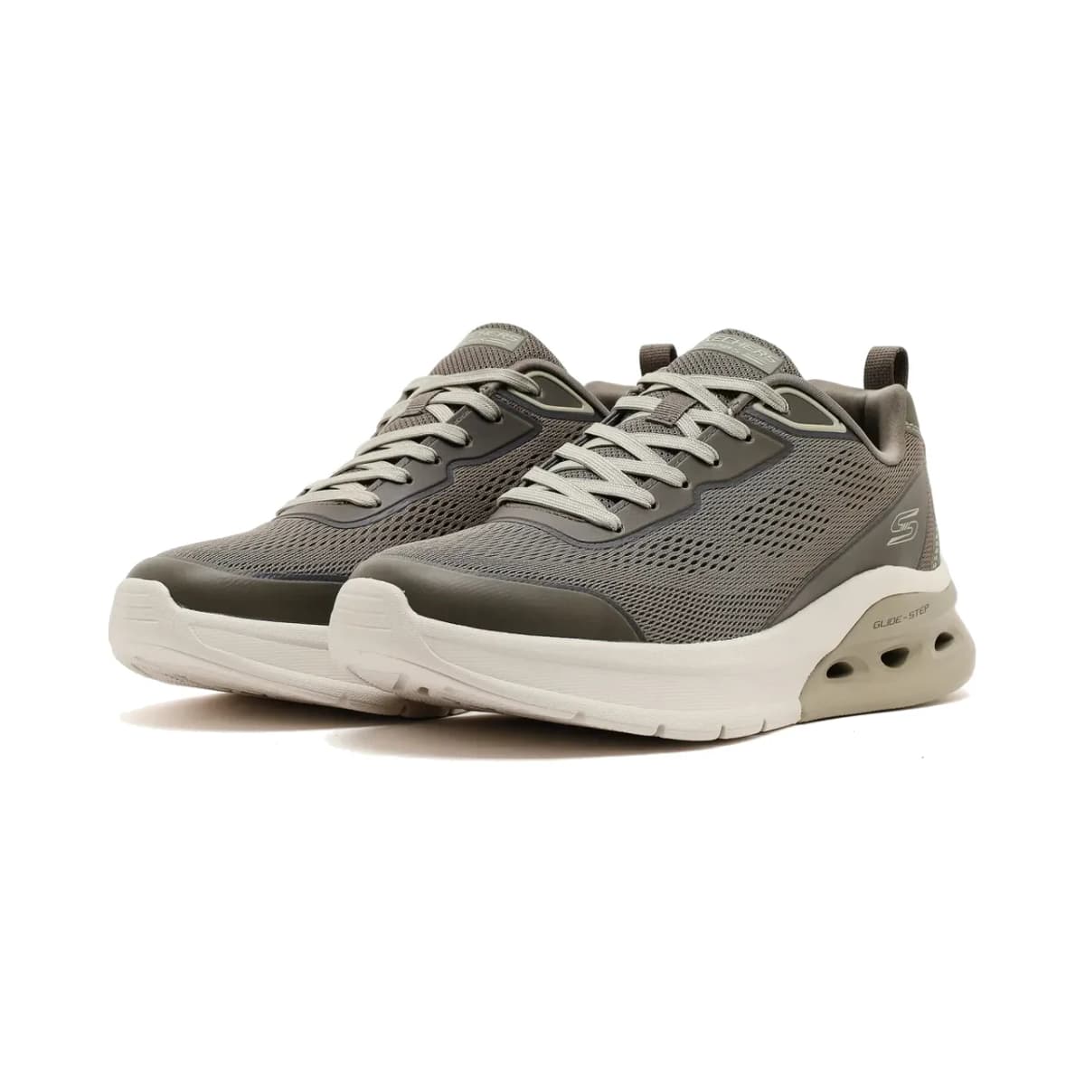 Skechers Bobs Arc Waves 2.0 - Class Rank Erkek Haki Spor Ayakkabı — Yeşil · 118340-OLV (3/5)